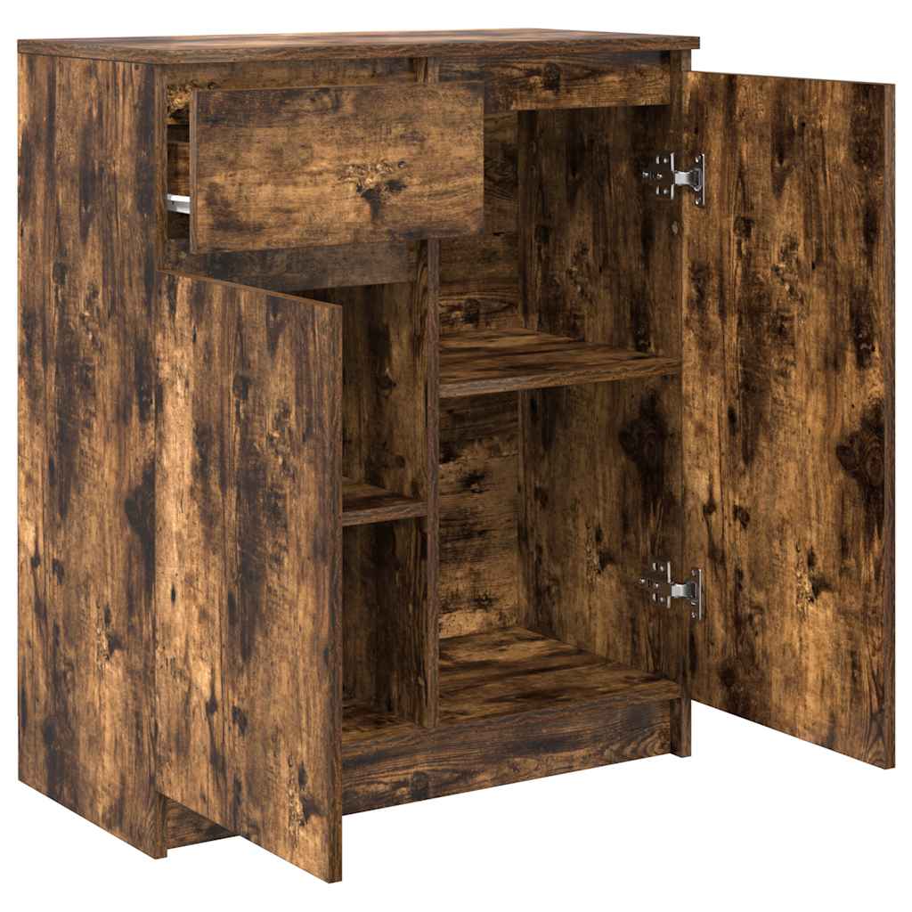 Sideboard with Drawer 71x35x84 cm Engineered Wood Smoked oak