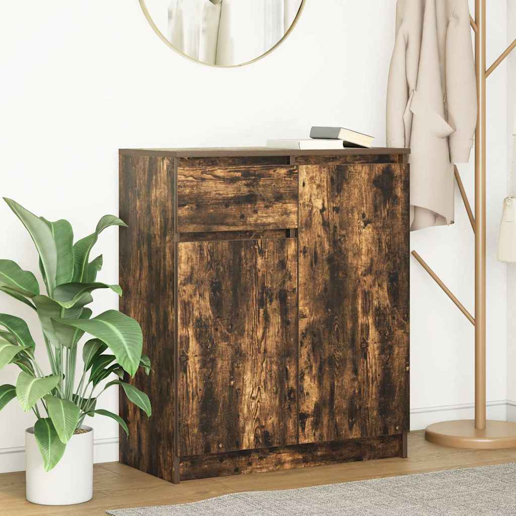 Sideboard with Drawer 71x35x84 cm Engineered Wood Smoked oak