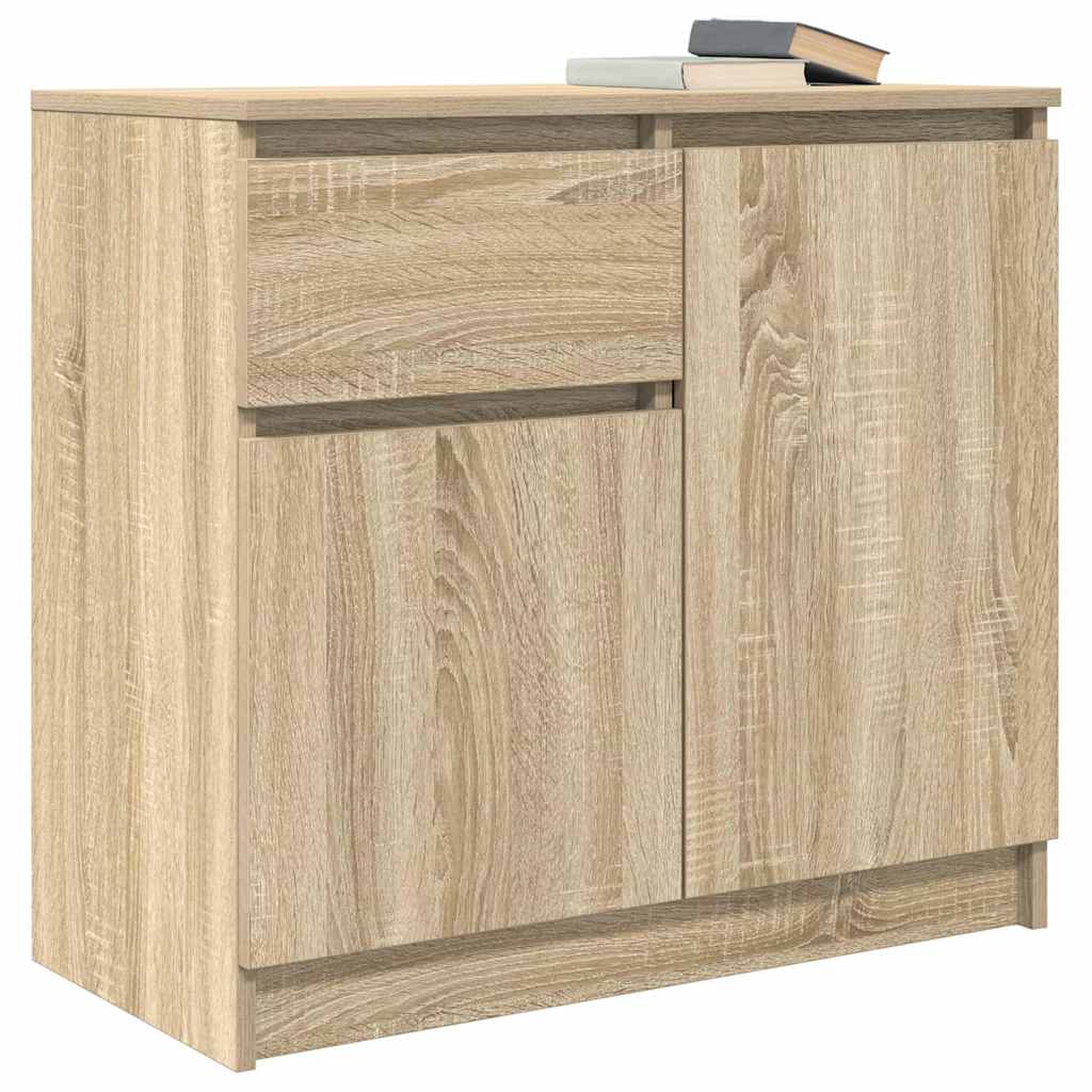 vidaXL Sideboard with Drawer Sonoma Oak 71x35x65 cm Engineered Wood 4