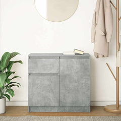 vidaXL Sideboard with Drawer Concrete Grey 71x35x65 cm Engineered Wood 3