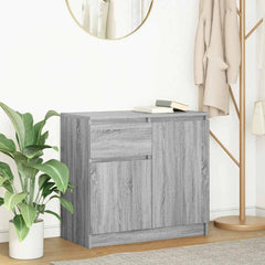 Sideboard with Drawer 71x35x65 cm Engineered Wood Grey sonoma
