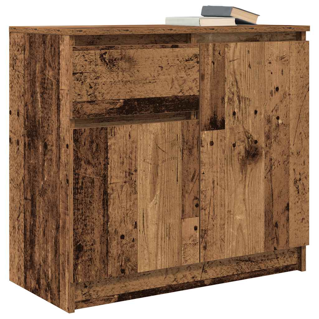 vidaXL Sideboard with Drawer Old Wood 71x35x65 cm Engineered Wood 4
