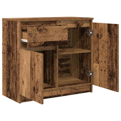 vidaXL Sideboard with Drawer Old Wood 71x35x65 cm Engineered Wood 5