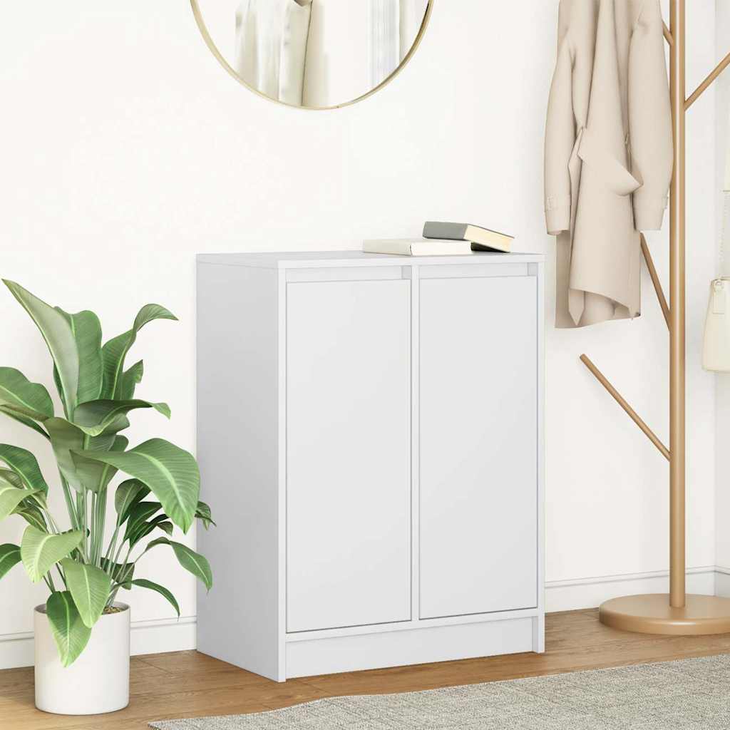 vidaXL Sideboard White 57x34x76 cm Engineered Wood 1
