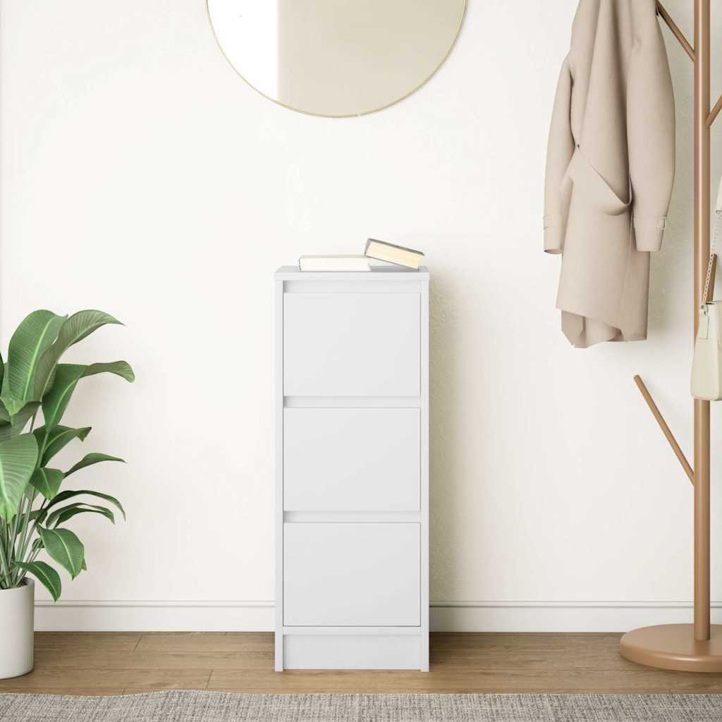 Sideboard 29,5x34x76 cm Engineered Wood White