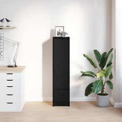 vidaXL Highboard Black Oak 29.5x34x119.5 cm Engineered Wood 3