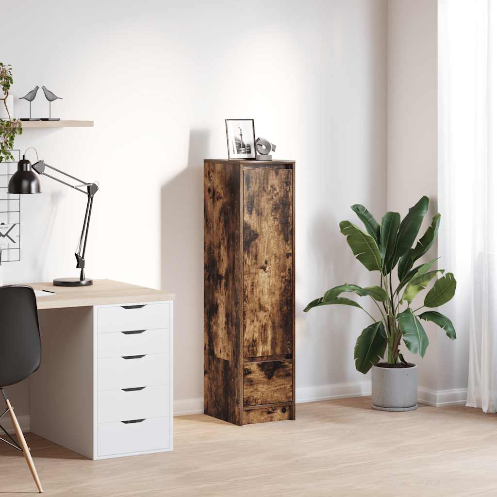 vidaXL Highboard Smoked Oak 29.5x34x119.5 cm Engineered Wood 1