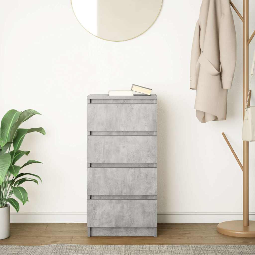 vidaXL Sideboard Concrete Grey 37.5x35x76 cm Engineered Wood 3