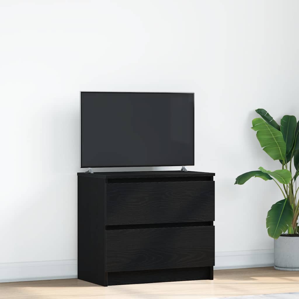 TV Cabinet 60x35x54 cm Engineered Wood Black