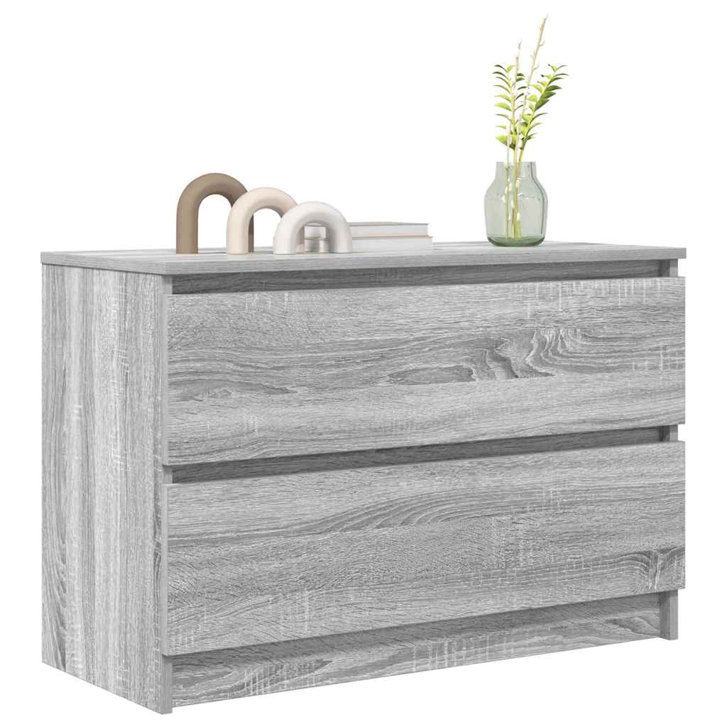 vidaXL TV Cabinet Grey Sonoma 80x35x54 cm Engineered Wood 4