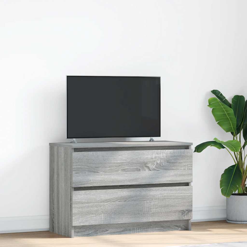 vidaXL TV Cabinet Grey Sonoma 80x35x54 cm Engineered Wood 1