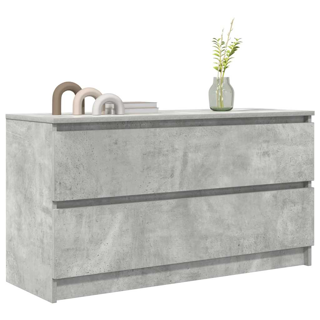 vidaXL TV Cabinet Concrete Grey 100x35x54 cm Engineered Wood 4