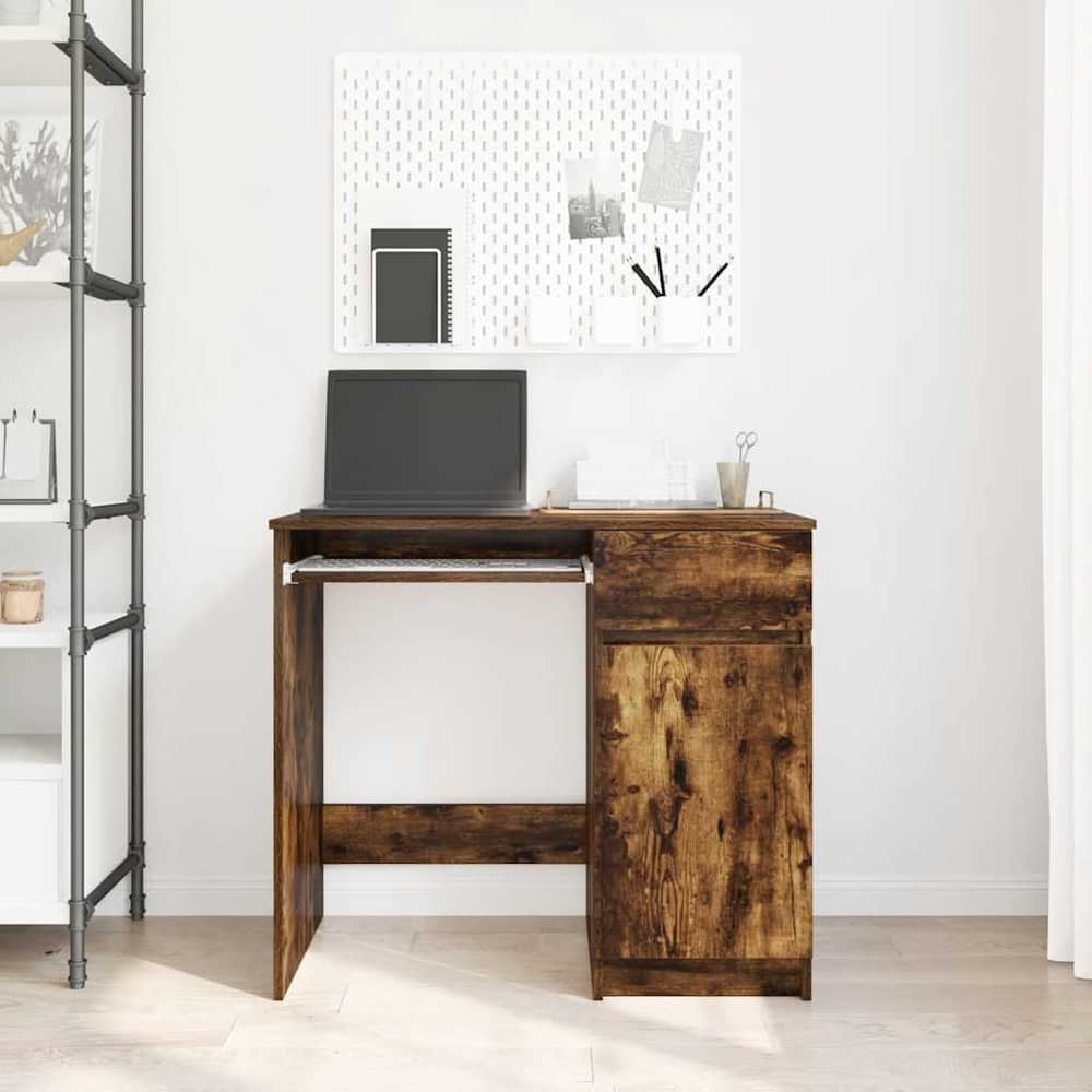 Desk 86x49x76 cm Engineered Wood Smoked oak