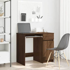Desk 86x49x76 cm Engineered Wood Brown oak
