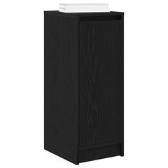 vidaXL Shoe Cabinet Black Oak 29.5x34x76 cm Engineered Wood 4