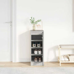 vidaXL Shoe Cabinet Concrete Grey 29.5x34x76 cm Engineered Wood 3