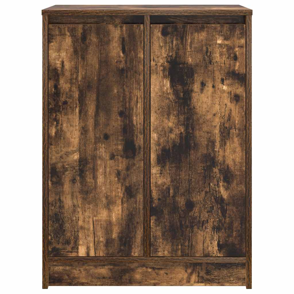 vidaXL Shoe Cabinet Smoked Oak 57x34x76 cm Engineered Wood 6