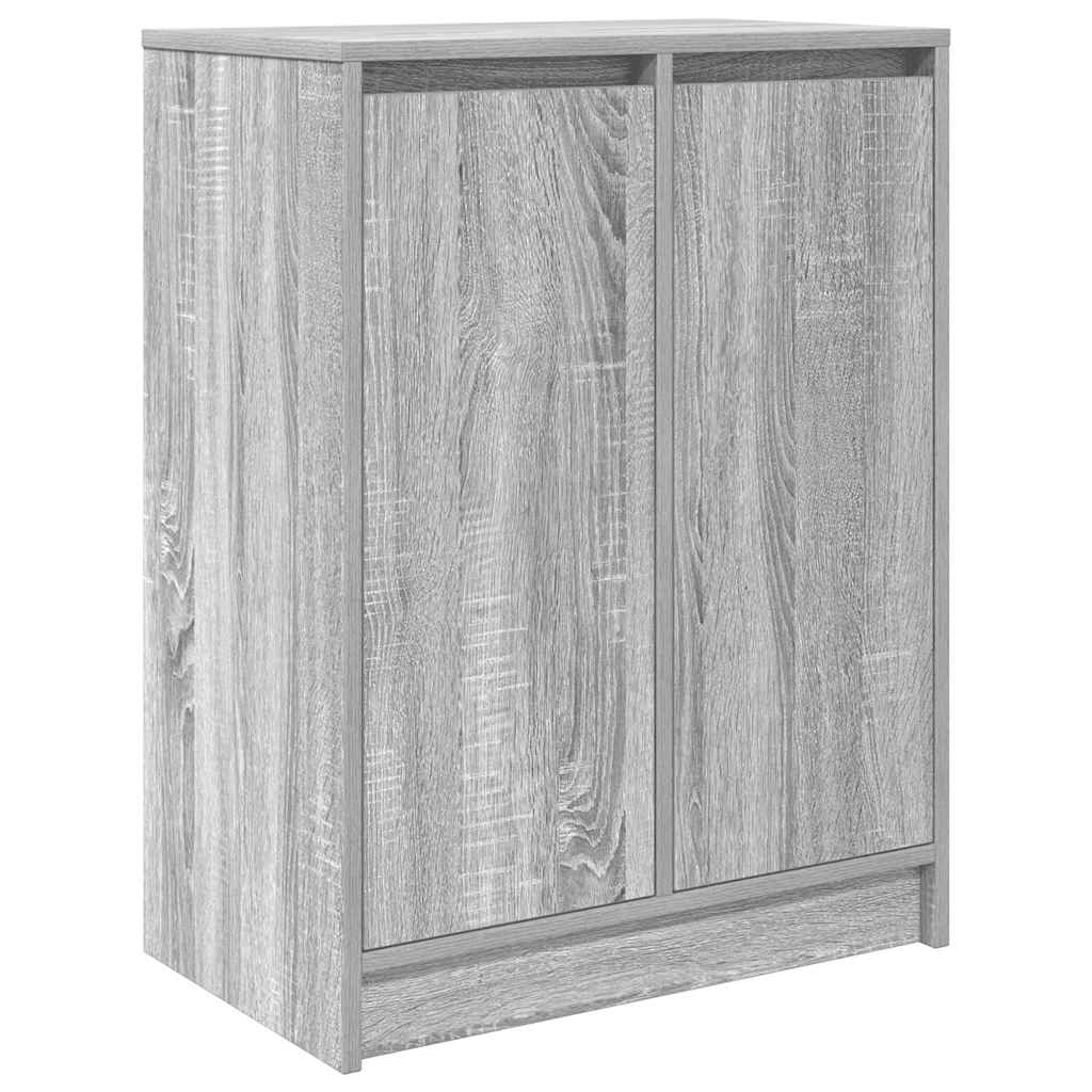 vidaXL Shoe Cabinet Grey Sonoma 57x34x76 cm Engineered Wood 2