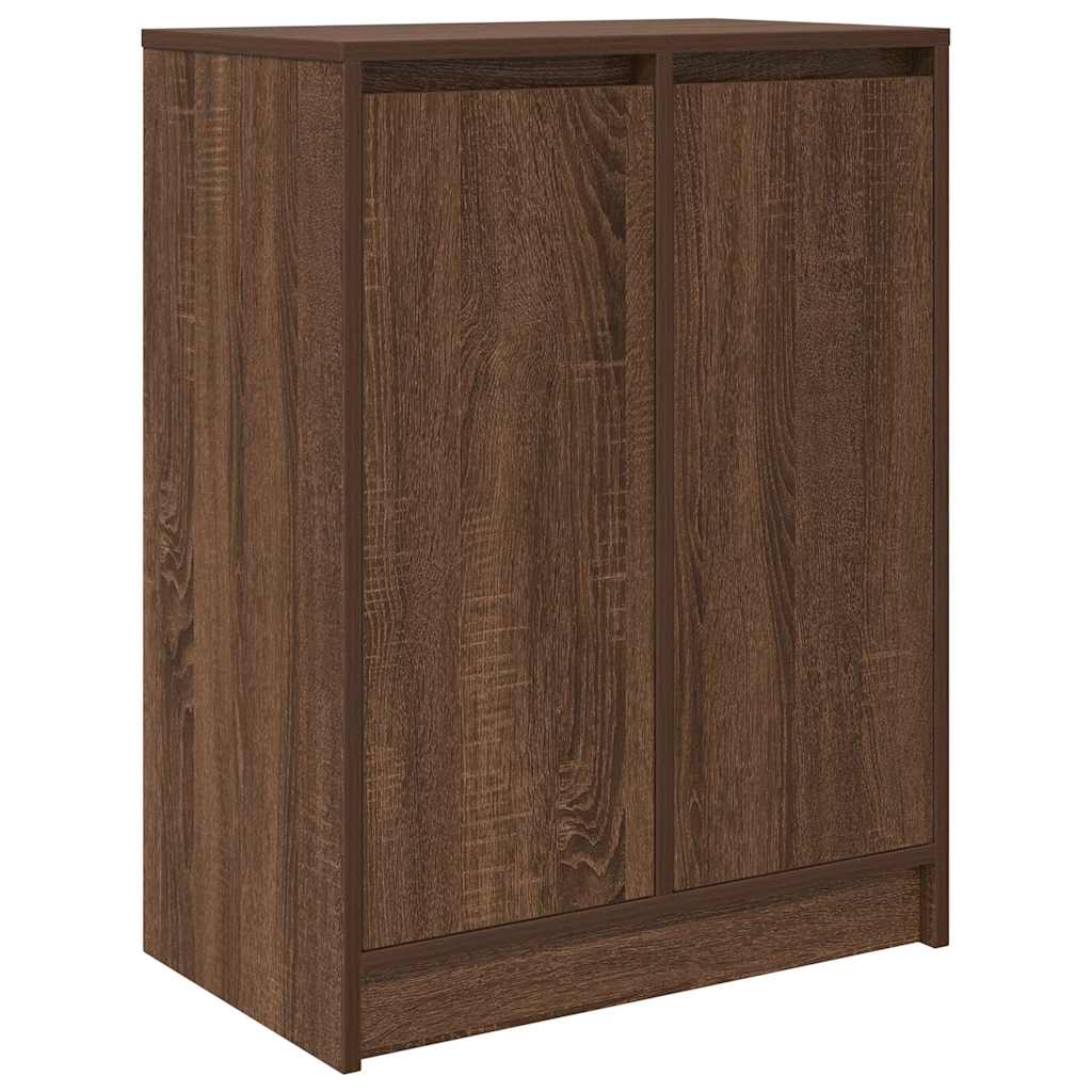 vidaXL Shoe Cabinet Brown Oak 57x34x76 cm Engineered Wood 2
