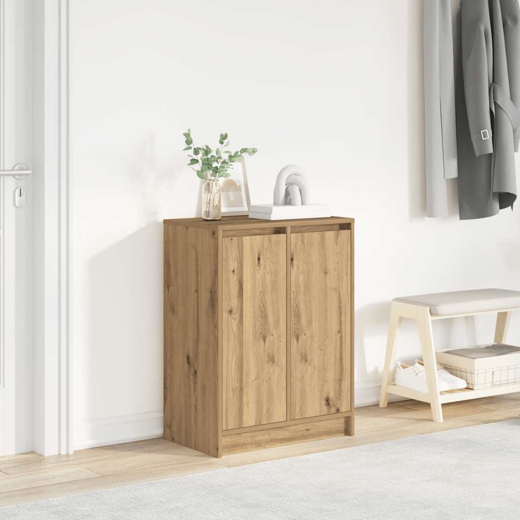 vidaXL Shoe Cabinet Artisan Oak 57x34x76 cm Engineered Wood 1