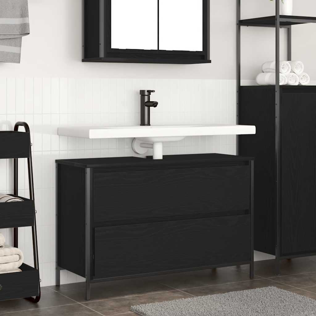 vidaXL Bathroom Basin Cabinet with Drawers 90x34.5x60 cm