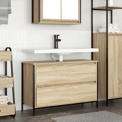 vidaXL Bathroom Basin Cabinet with Drawers 90x34.5x60 cm