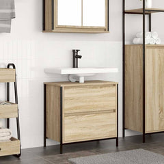 Bathroom Basin Cabinet with Drawers 60x34,5x60 cm Sonoma oak