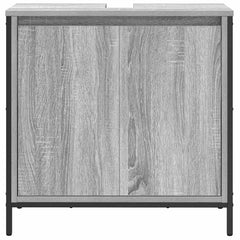 vidaXL Bathroom Basin Cabinet Grey Sonoma 60x34.5x60 cm 6