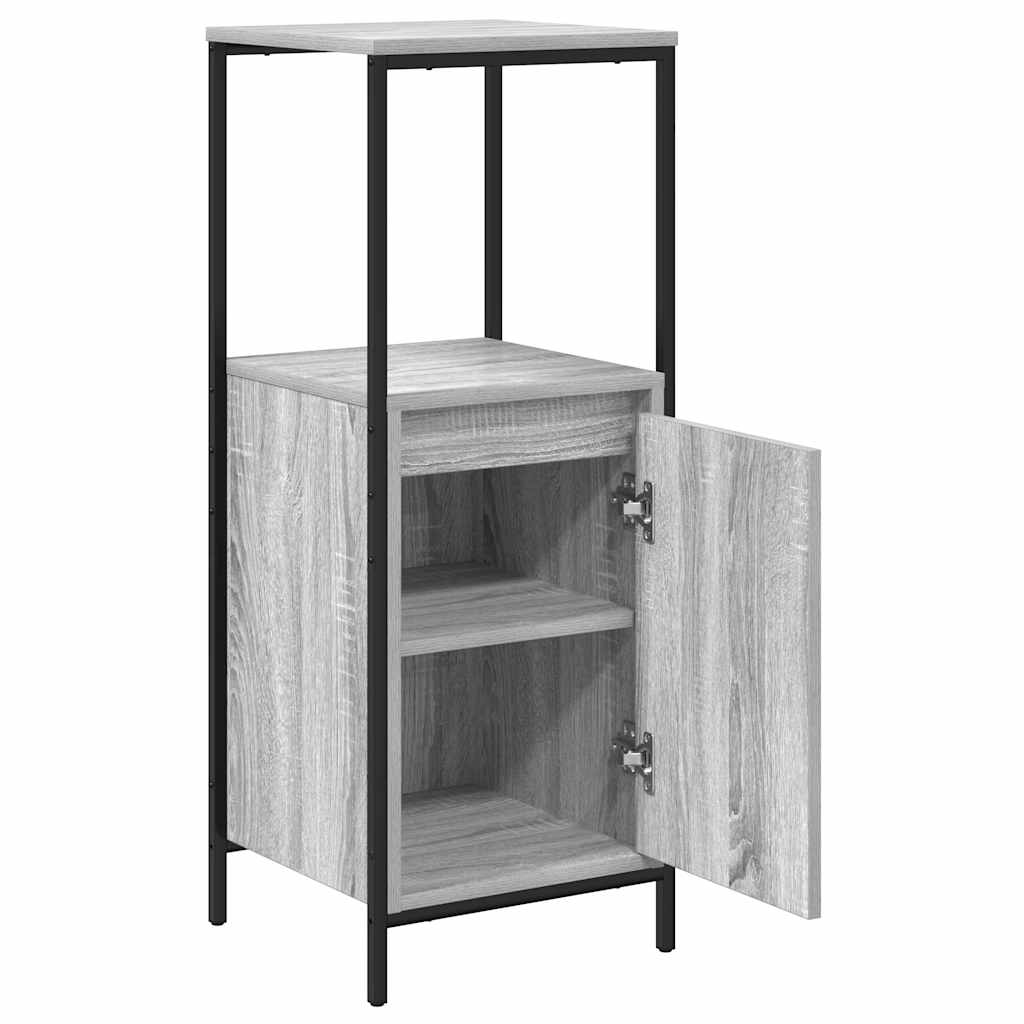 vidaXL Bathroom Cabinet with Shelves Grey Sonoma 36x35x95 cm 5