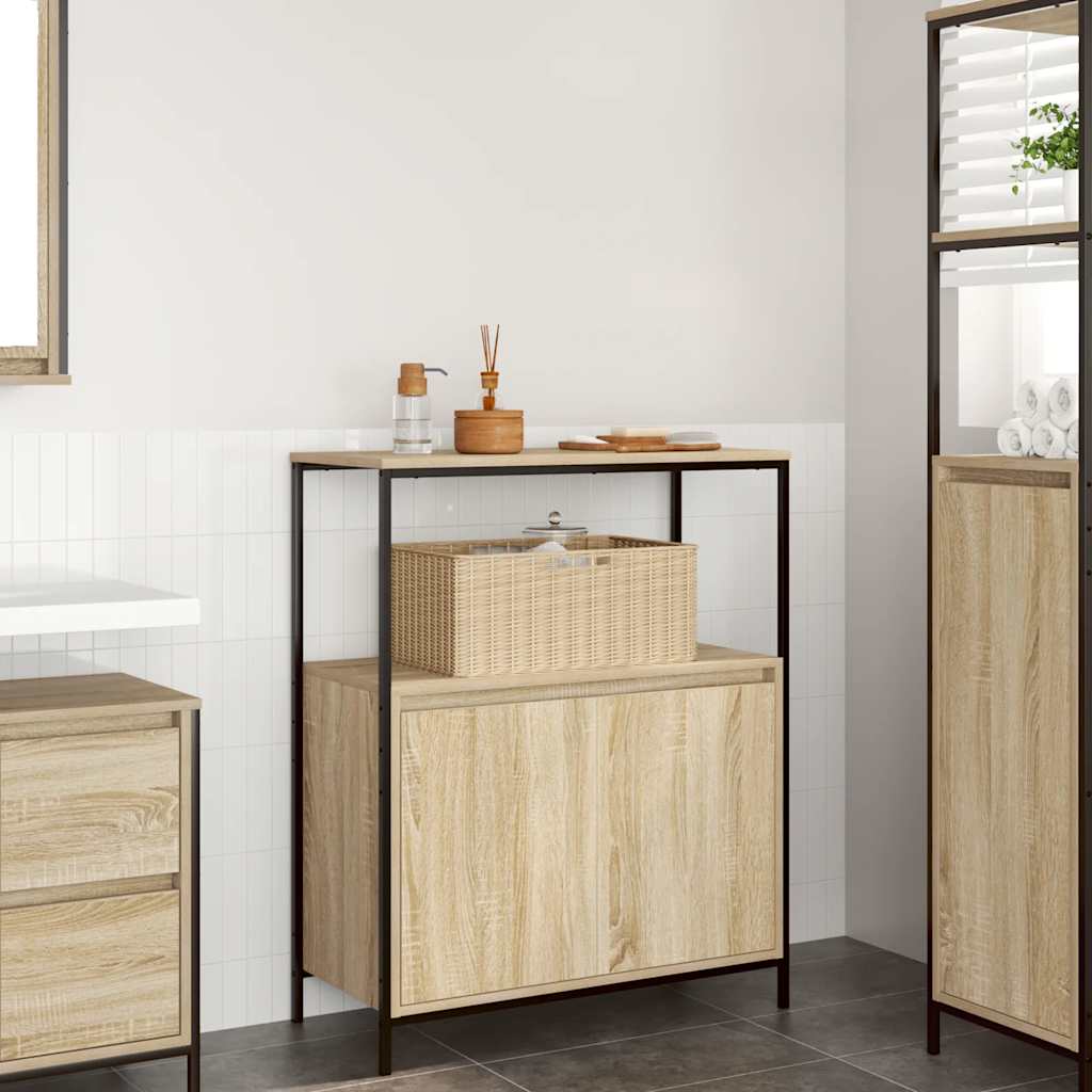 Bathroom Cabinet with Shelves 76,5x35x95 cm Sonoma oak