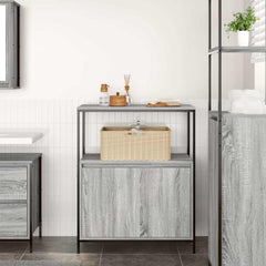 Bathroom Cabinet with Shelves 76,5x35x95 cm Grey sonoma