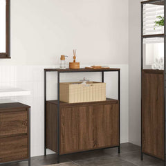 Bathroom Cabinet with Shelves 76,5x35x95 cm Brown oak