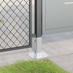 vidaXL Post Bases Square 12 pcs Silver 51x51 mm Galvanised Steel 3