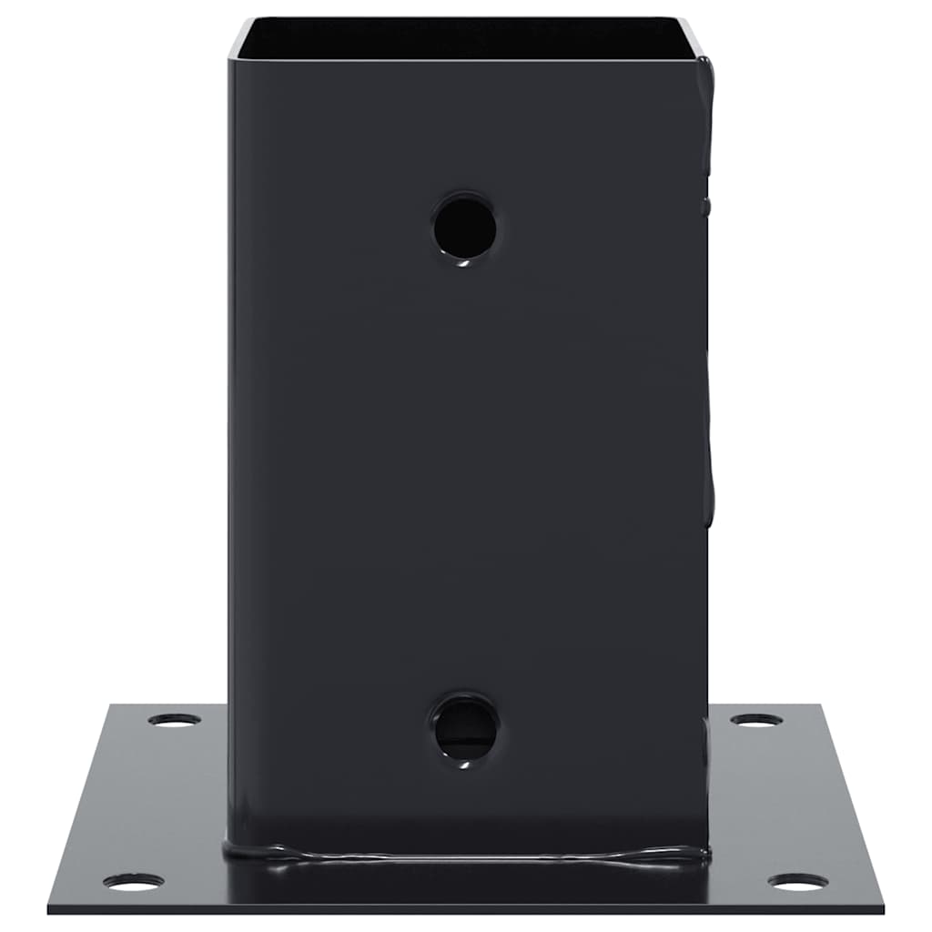 vidaXL Post Bases Square 12 pcs Anthracite 81x81 mm Powder-coated Steel 4