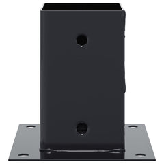 vidaXL Post Bases Square 12 pcs Anthracite 81x81 mm Powder-coated Steel 4