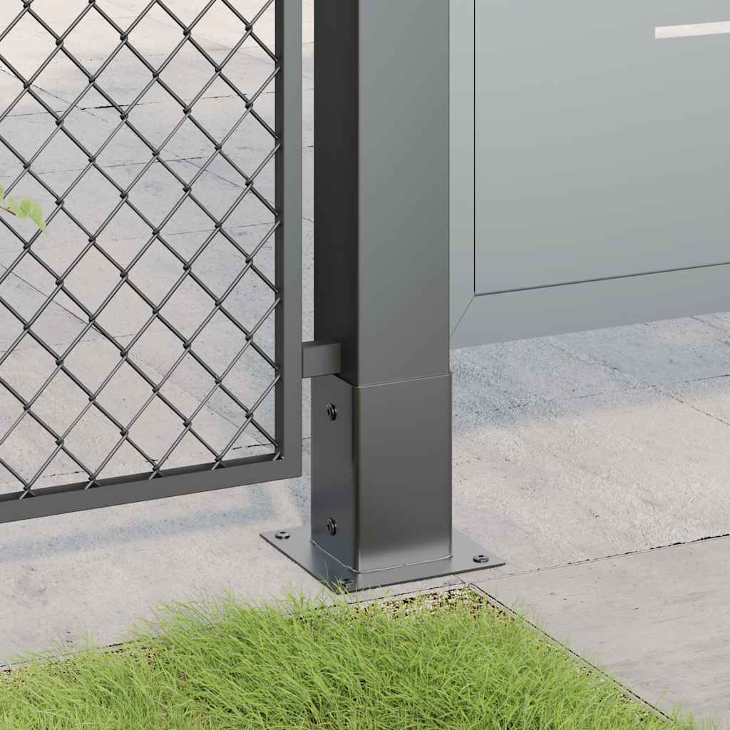 vidaXL Post Bases Square 12 pcs Anthracite 81x81 mm Powder-coated Steel 5