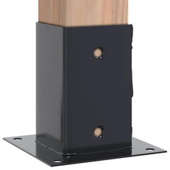 vidaXL Post Bases Square 12 pcs Anthracite 81x81 mm Powder-coated Steel 6