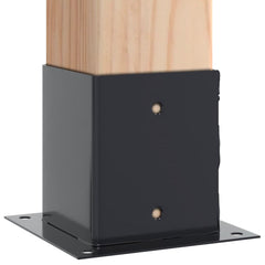 vidaXL Post Bases Square 4 pcs Anthracite 101x101 mm Powder-coated Steel 4