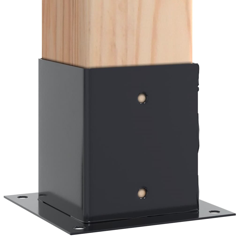 vidaXL Post Bases Square 4 pcs Anthracite 101x101 mm Powder-coated Steel 4