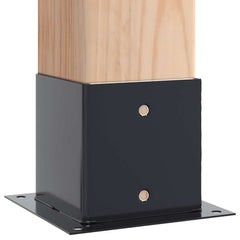 vidaXL Post Bases Square 4 pcs Anthracite 141x141 mm Powder-coated Steel 4