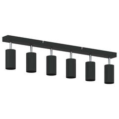 vidaXL Ceiling Spotlight with Spotlights Black 73 x 6 x 16 cm Metal 5