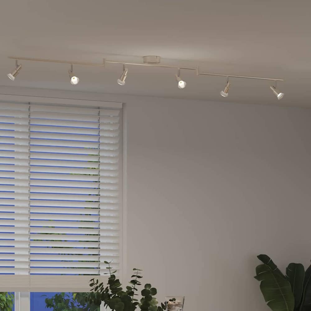 vidaXL Ceiling Spotlight Nickel 176.5 x 9.5 x 14 cm Steel 4