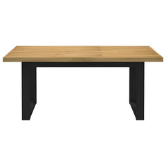 vidaXL Dining Table "NOAIN" U-Shaped Legs 180x90x75 cm Solid Wood Pine 4