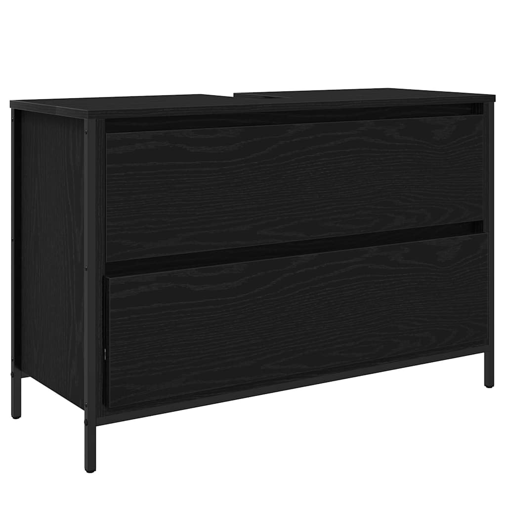 Bathroom Furniture Set 3 pcs 90 x 34.5 x 60 cm Black oak