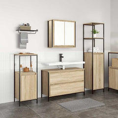 Bathroom Furniture Set 3 pcs 90 x 34.5 x 60 cm Sonoma oak
