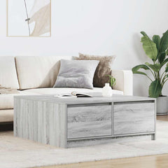 Coffee Table with Drawers 70,5x70x40 cm Grey sonoma 100 cm 100 cm
