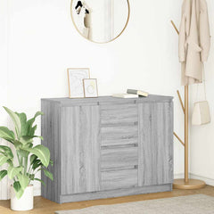 Sideboard with Drawers 100.5x35x76 cm Grey sonoma