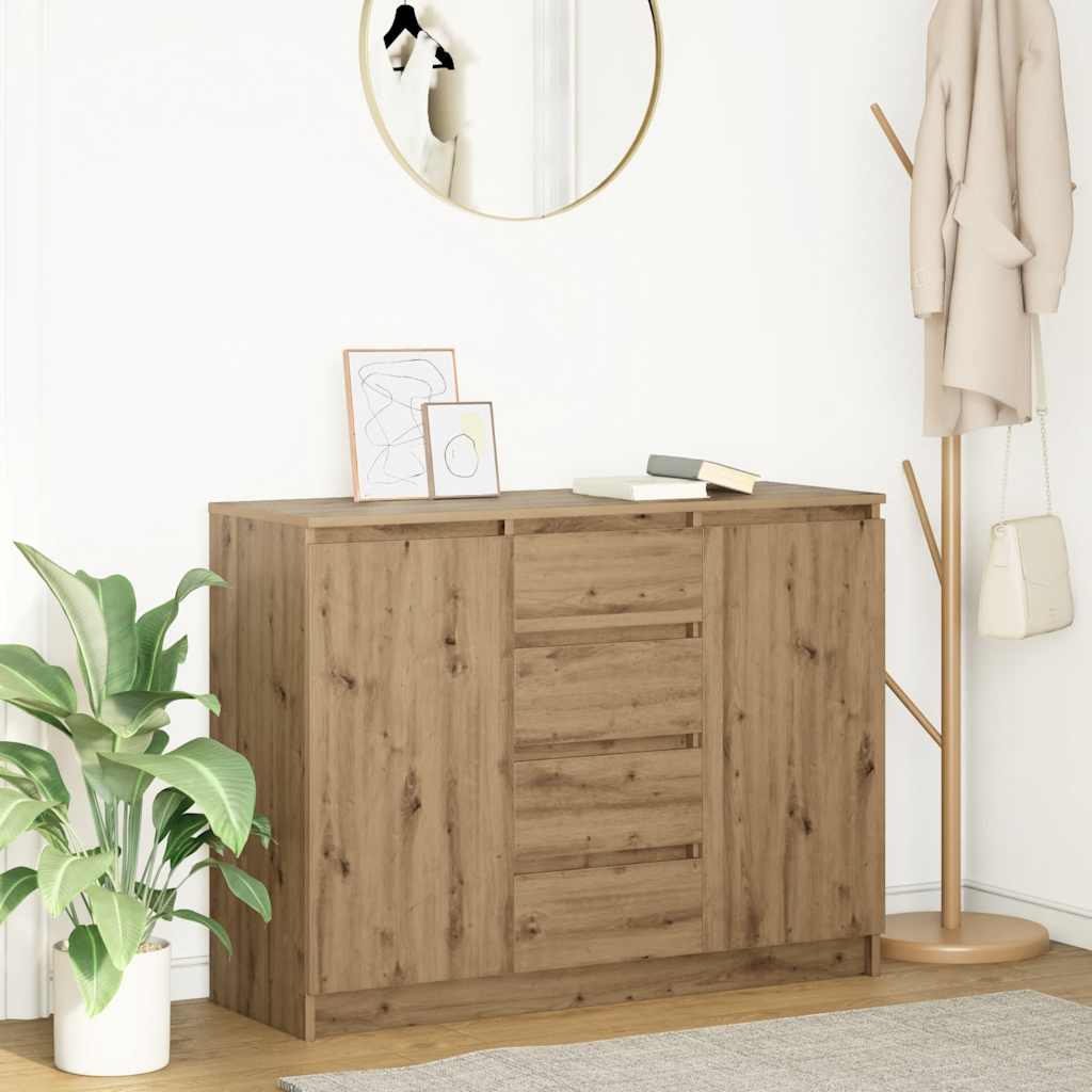 Sideboard with Drawers 100.5x35x76 cm Artisan oak