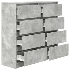 Sideboard 100x35x99 cm Engineered Wood Concrete grey