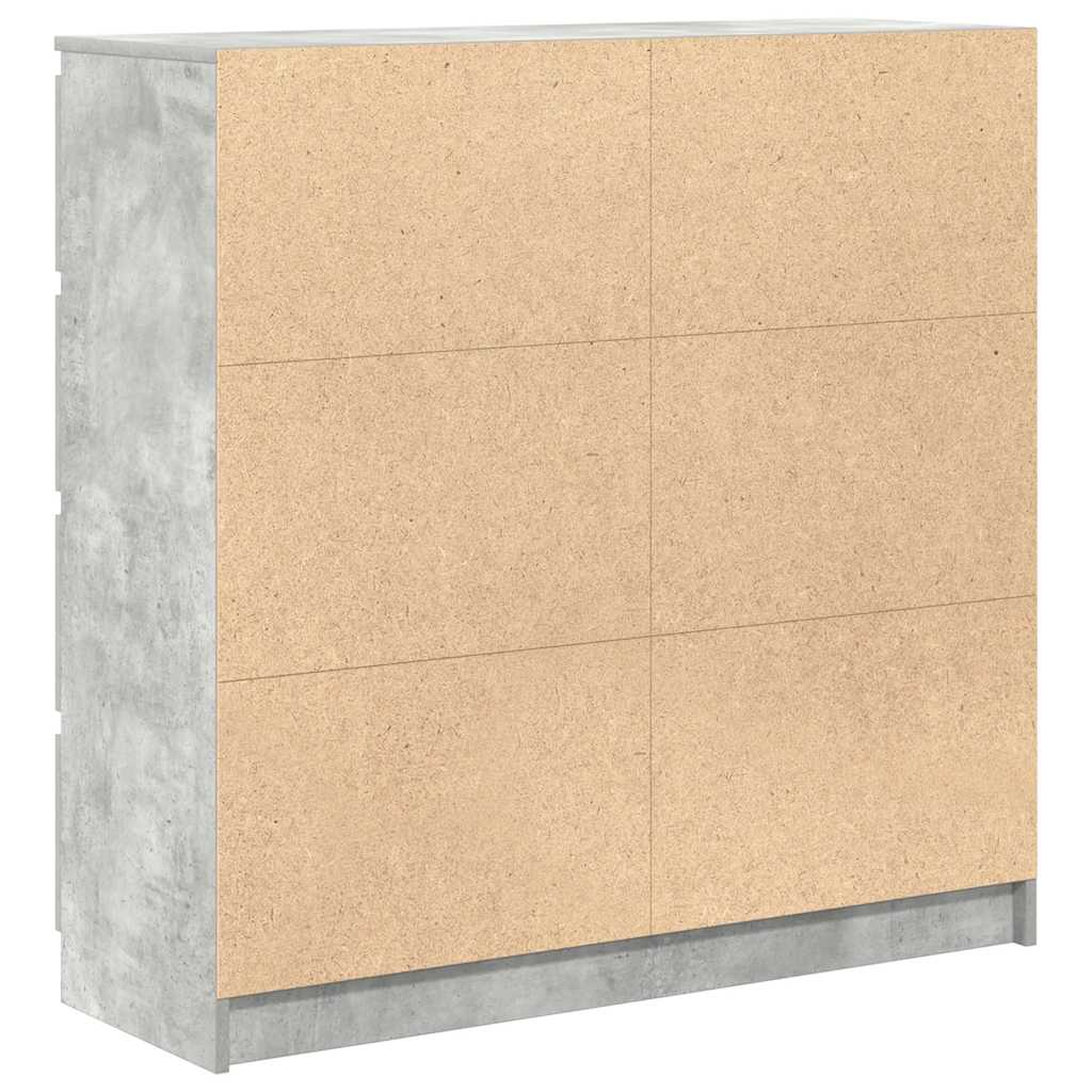 Sideboard 100x35x99 cm Engineered Wood Concrete grey